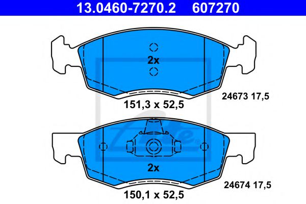 ATE Brake Pad Set, disc brake 10603920 - ATE