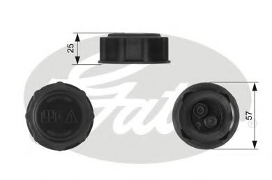 GATES Sealing Cap, coolant tank 12458836 - GATES