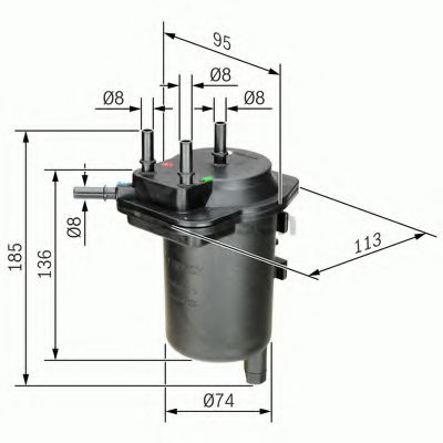 BOSCH Fuel filter 10929863 - BOSCH