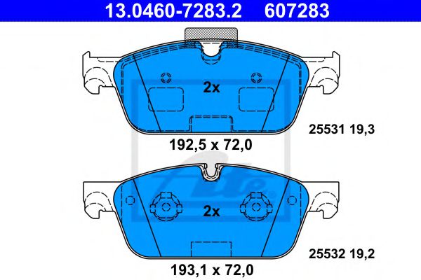 ATE Brake Pad Set, disc brake 10800643 - ATE