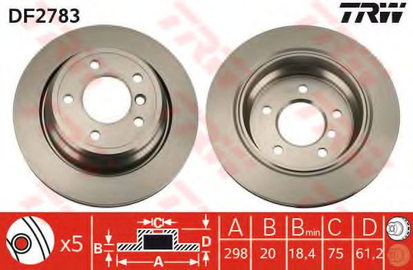 TRW Brake Disc 10707478 - TRW
