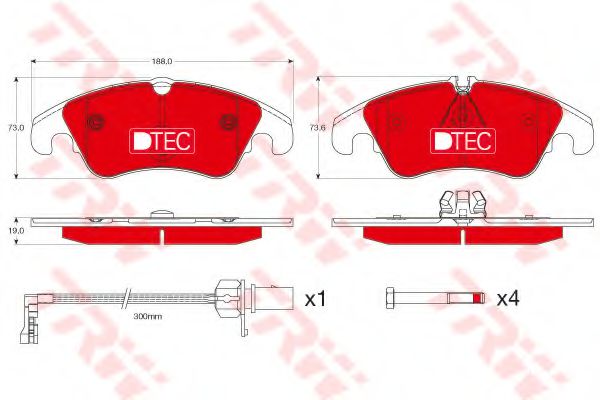 TRW Brake Pad Set, disc brake 11477273 - TRW