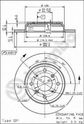 BREMBO Brake Disc 11690699 - BREMBO