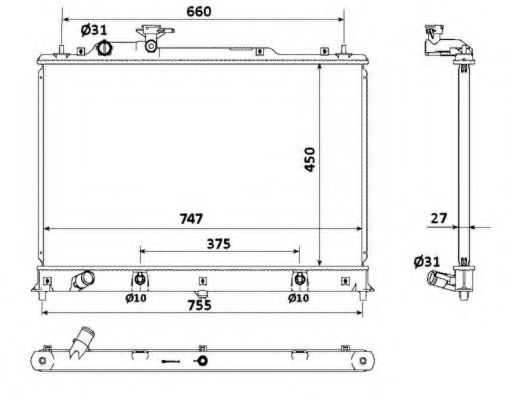 NRF Radiator, engine cooling 11544407 - NRF