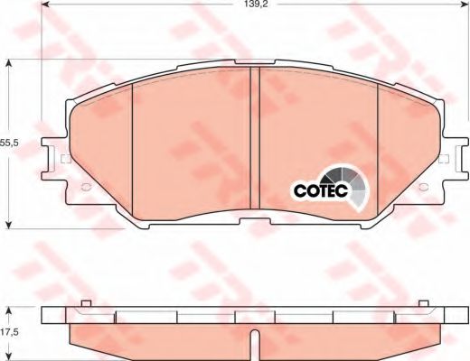 TRW Brake Pad Set, disc brake 10703344 - TRW