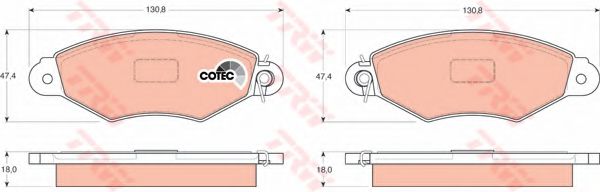TRW Brake Pad Set, disc brake 3470589 - TRW