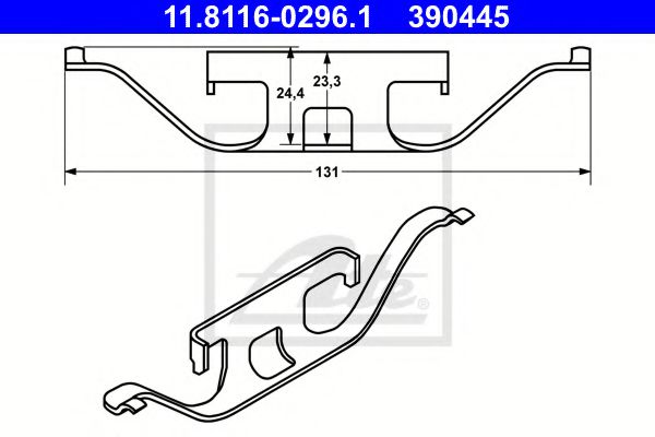 ATE Spring, brake caliper 10253508 - ATE