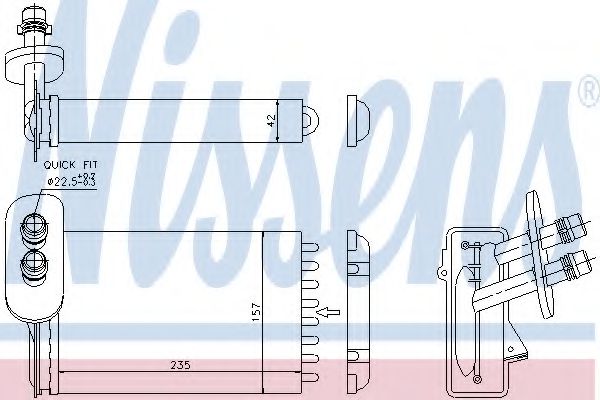 NISSENS Heat Exchanger, interior heating 10372223 - NISSENS