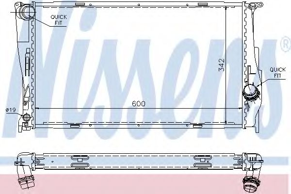 NISSENS Radiator, engine cooling 10368900 - NISSENS