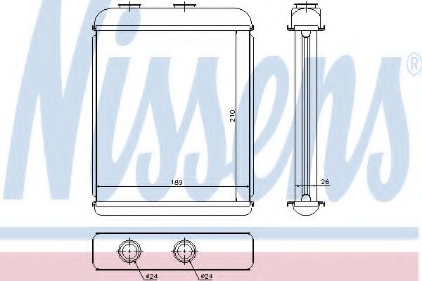 NISSENS Heat Exchanger, interior heating 10372109 - NISSENS
