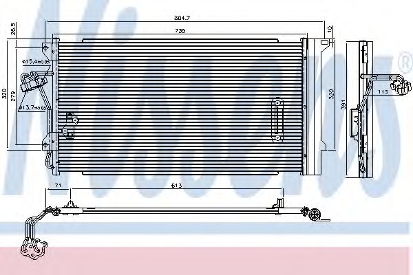 NISSENS Condenser, air conditioning 10373905 - NISSENS