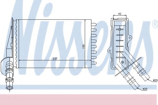 NISSENS Heat Exchanger, interior heating 10372170 - NISSENS