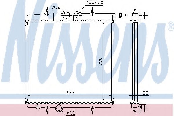 NISSENS Radiator, engine cooling 10370570 - NISSENS