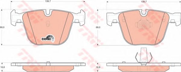 TRW Brake Pad Set, disc brake 10676873 - TRW
