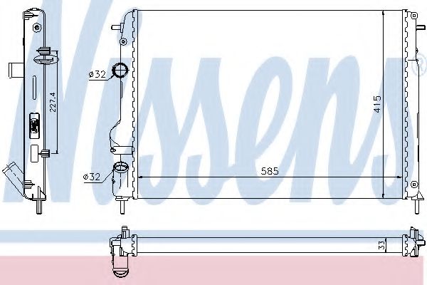 NISSENS Radiator, engine cooling 10370628 - NISSENS