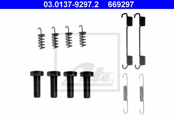 ATE Accessory Kit, parking brake shoes 10120931 - ATE
