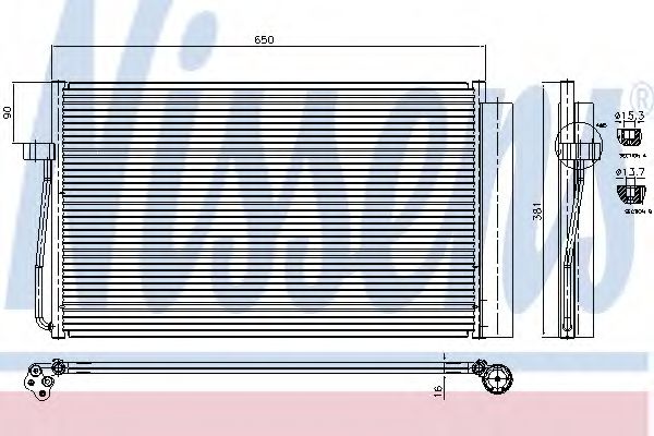 NISSENS Condenser, air conditioning 10373981 - NISSENS