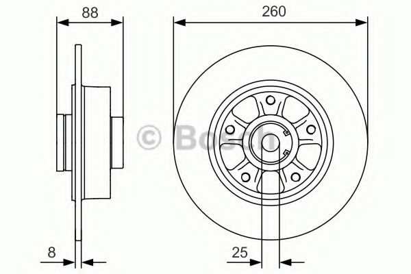 BOSCH Brake Disc 11610704 - BOSCH