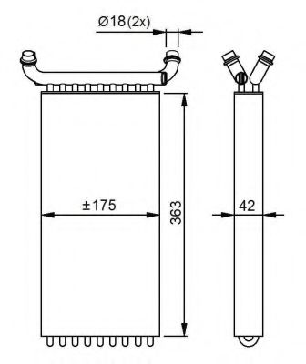 NRF Heat Exchanger, interior heating 11544578 - NRF