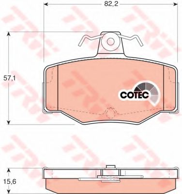 TRW Brake Pad Set, disc brake 3576380 - TRW