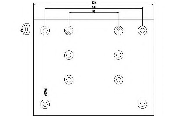 TEXTAR Brake Lining Kit, drum brake 12618294 - TEXTAR
