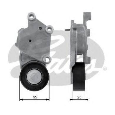 GATES Tensioner Pulley, v-ribbed belt 12466974 - GATES