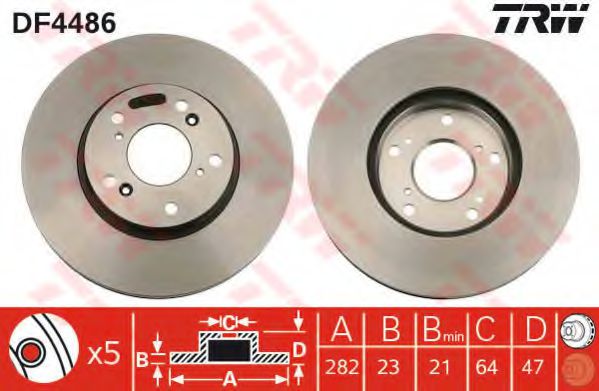 TRW Brake Disc 10706972 - TRW