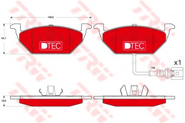 TRW Brake Pad Set, disc brake 11110542 - TRW