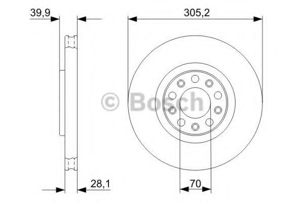 BOSCH Brake Disc 10179092 - BOSCH