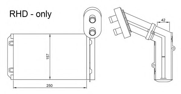 NRF Heat Exchanger, interior heating 11544538 - NRF