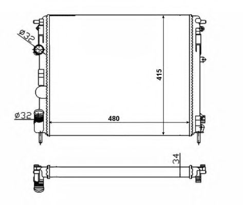 NRF Radiator, engine cooling 11426163 - NRF