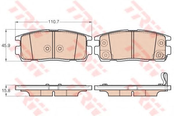 TRW Brake Pad Set, disc brake 10768027 - TRW