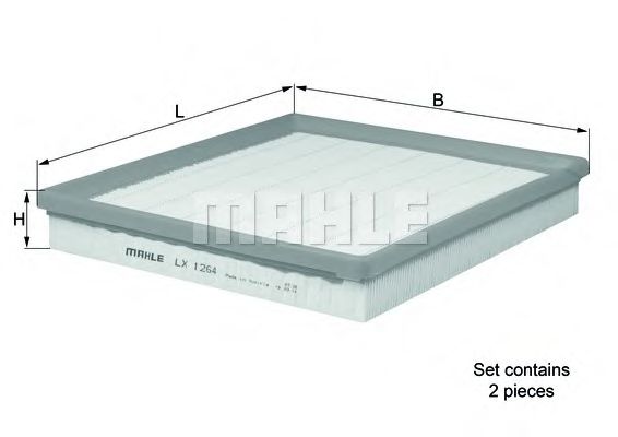 MAHLE Air Filter 13180236 - MAHLE