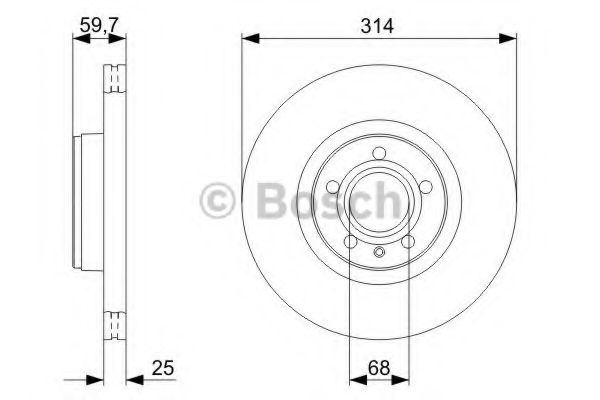 BOSCH Brake Disc 11610687 - BOSCH