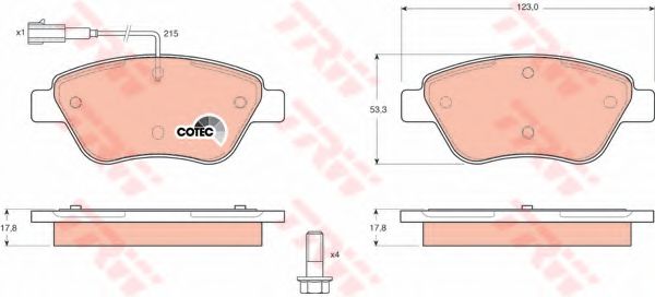 TRW Brake Pad Set, disc brake 10677284 - TRW