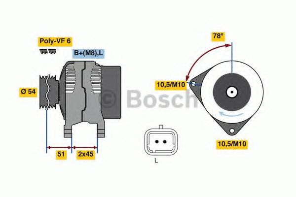 BOSCH Alternator 10933293 - BOSCH