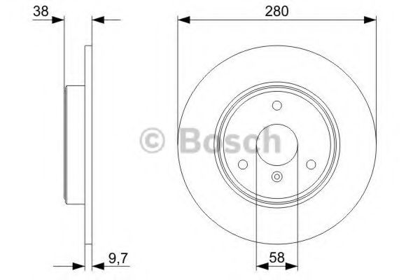 BOSCH Brake Disc 10179108 - BOSCH