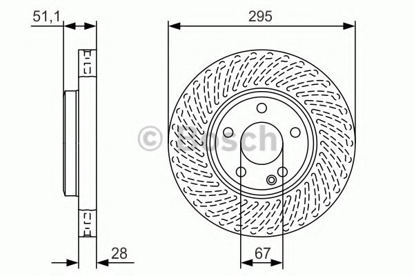 BOSCH Brake Disc 11610599 - BOSCH