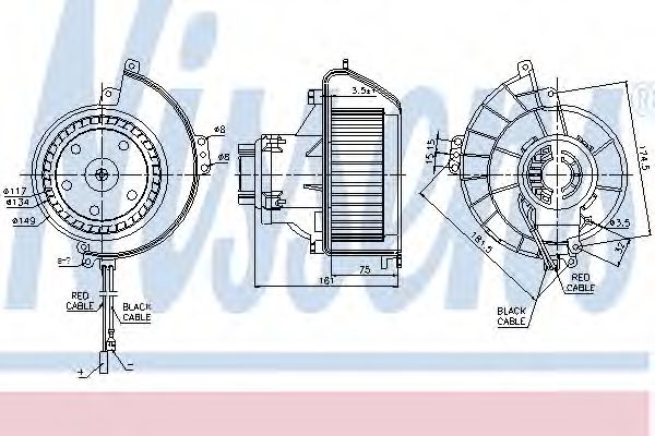 NISSENS Interior Blower 10980666 - NISSENS