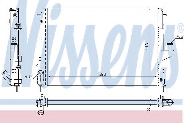 NISSENS Radiator, engine cooling 10468383 - NISSENS