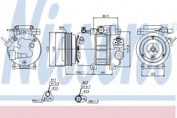 NISSENS Compressor, air conditioning 11349378 - NISSENS
