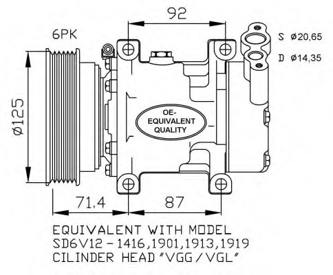NRF Compressor, air conditioning 11541143 - NRF