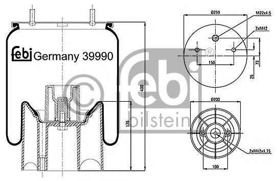 FEBI BILSTEIN Bellow, air suspension 11588728 - FEBI BILSTEIN