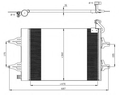 NRF Condenser, air conditioning 11484235 - NRF