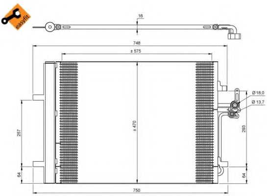 NRF Condenser, air conditioning 11523961 - NRF
