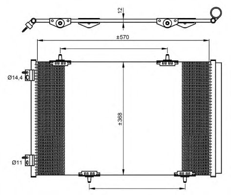 NRF Condenser, air conditioning 11541758 - NRF