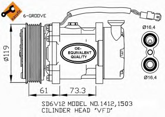 NRF Compressor, air conditioning 11541155 - NRF