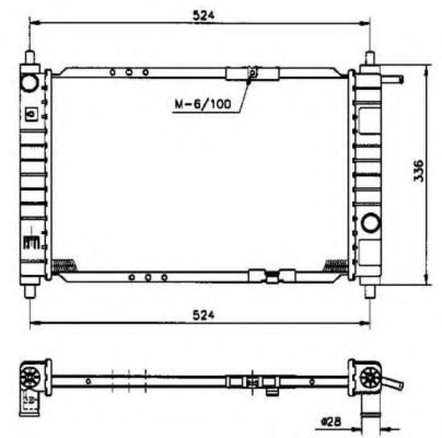 NRF Radiator, engine cooling 11543890 - NRF