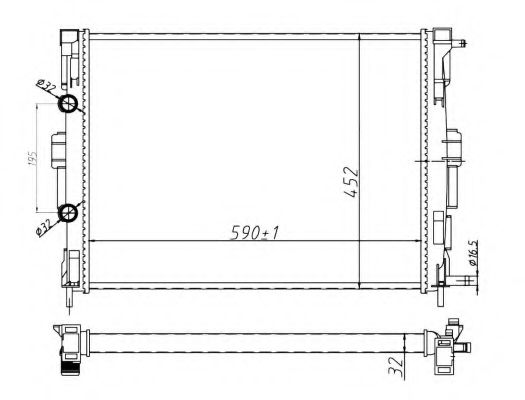 NRF Radiator, engine cooling 11524055 - NRF