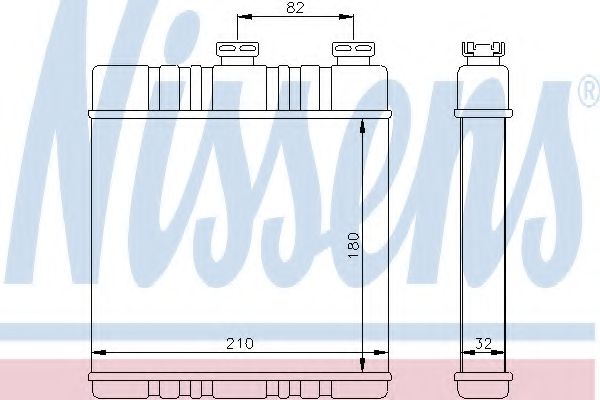NISSENS Heat Exchanger, interior heating 10372107 - NISSENS